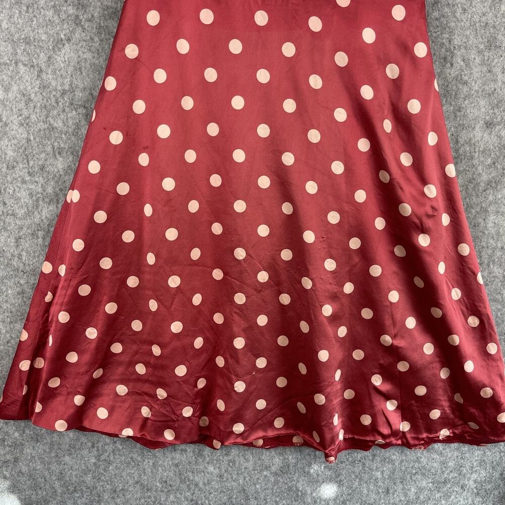 Vintage Betsey Johnson Silk Dress Womens Small Pink Polka Dot Retro Whimsy USA - Picture 3 of 16